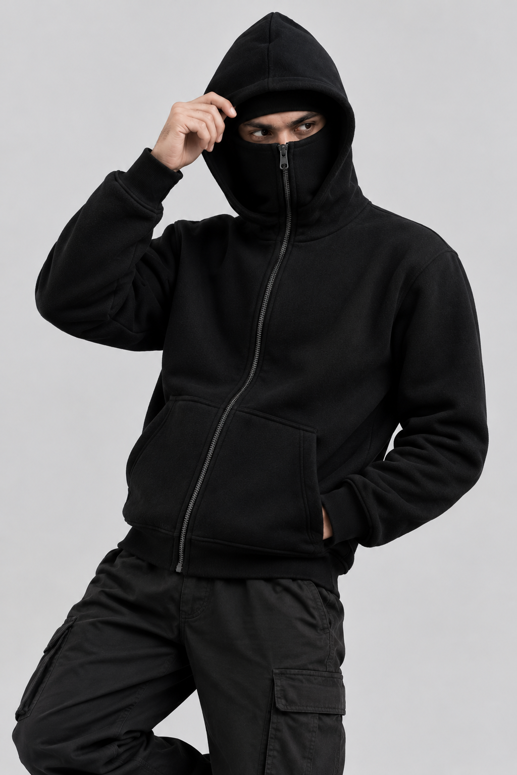 Balaclava Hoodie In Black